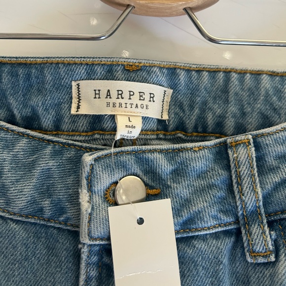 ⭐️ NEW Francesca's Harper Heritage Sylvia Denim Front Slit Midi Skirt - Picture 6 of 11